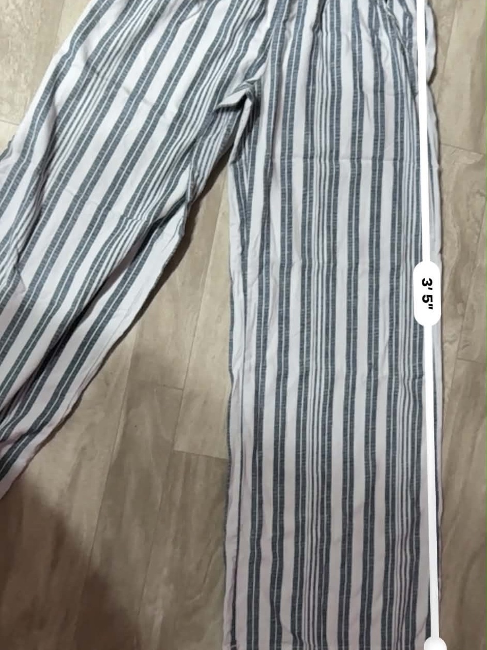 Striped Relaxed-Fit Men’s Pants — White & Gray